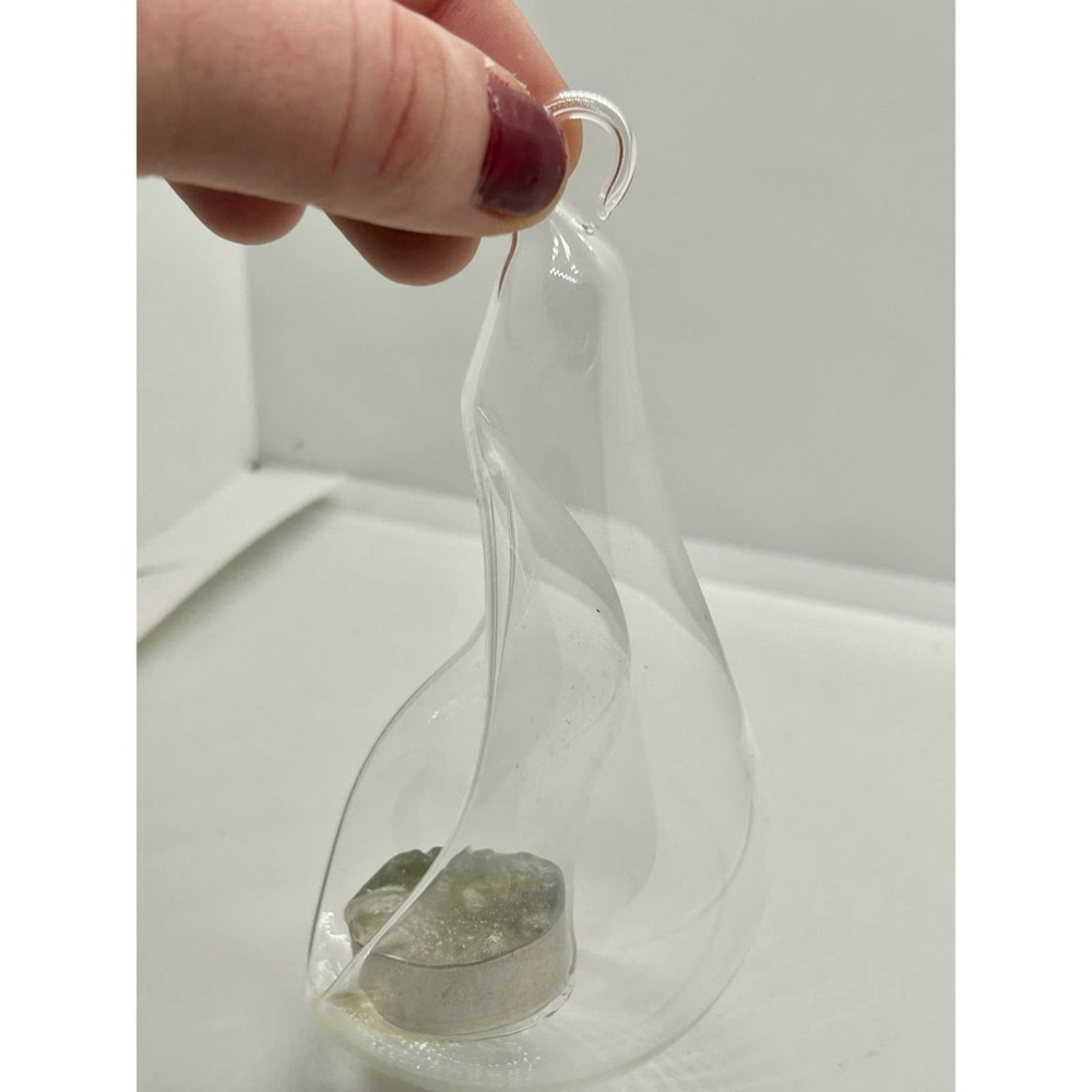 Set Of 2 Glass Diffuser Teardrop Christmas Ornament Essential Oils Decor Home - Picture 5 of 12